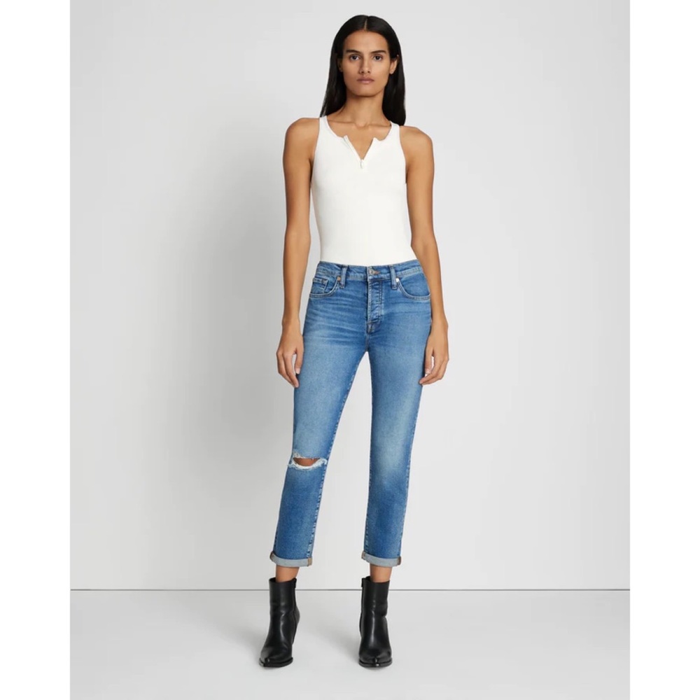 7 For All Mankind Josephina Distressed Boyfriend Jeans size 26